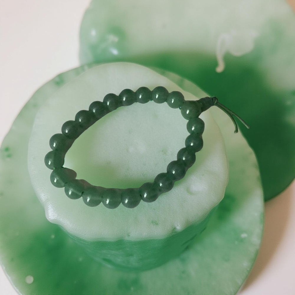 Green Polished Beaded Bracelet Jewelry